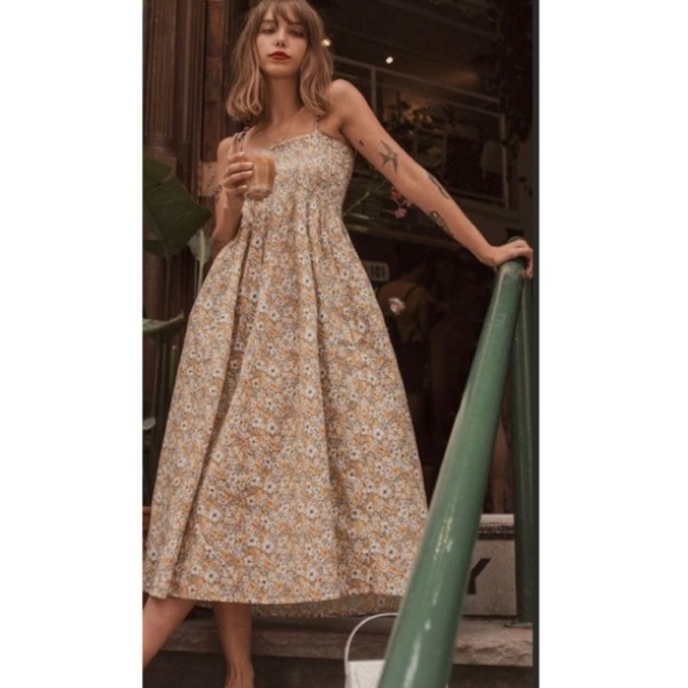 Anthropologie x Frye Alice Floral Maxi Dress Large - Picture 4 of 12